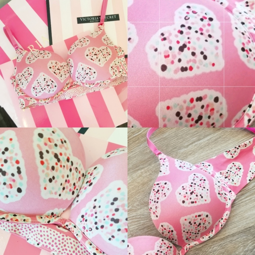 Victoria's Secret Vintage Sexy Little Things Heart Candy Gumball Push-up Bra 34C